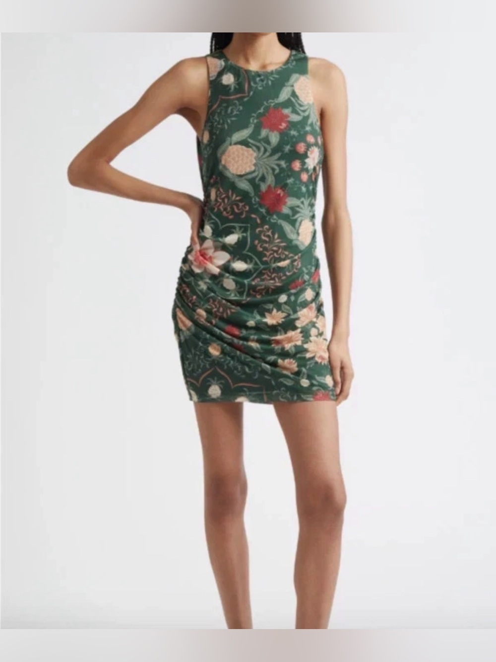 FARM Rio Pineapple Garden Stretch Tulle Body-Con Dress